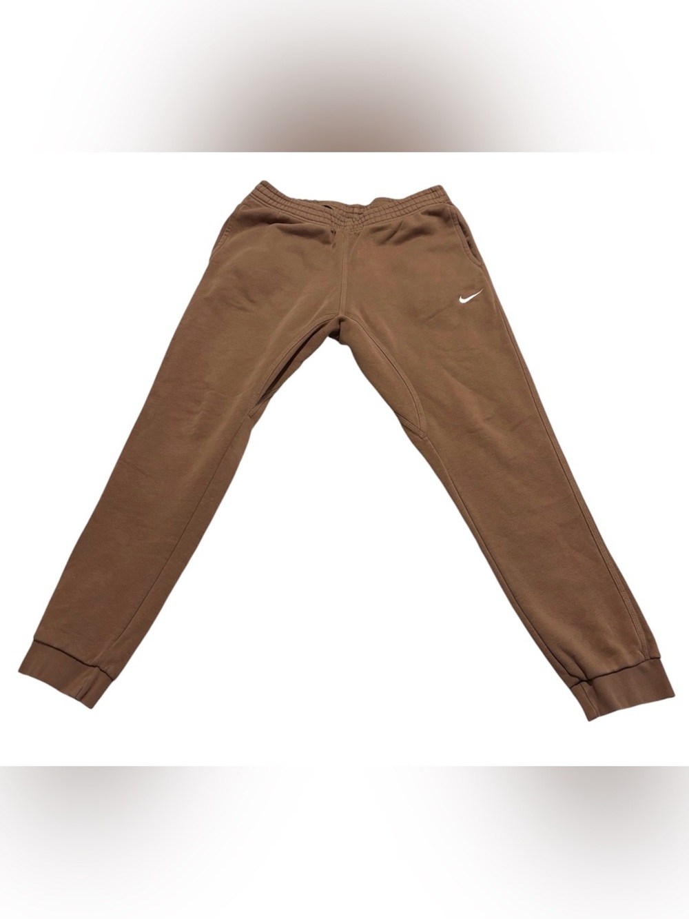 Nike Kids Brown Jogger Sweatpants with White Swoosh